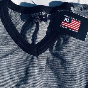 NWT Polo Jeans Ralph Lauren Black & White Stripes
